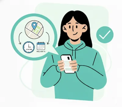 Chọn địa điểm và thời gian