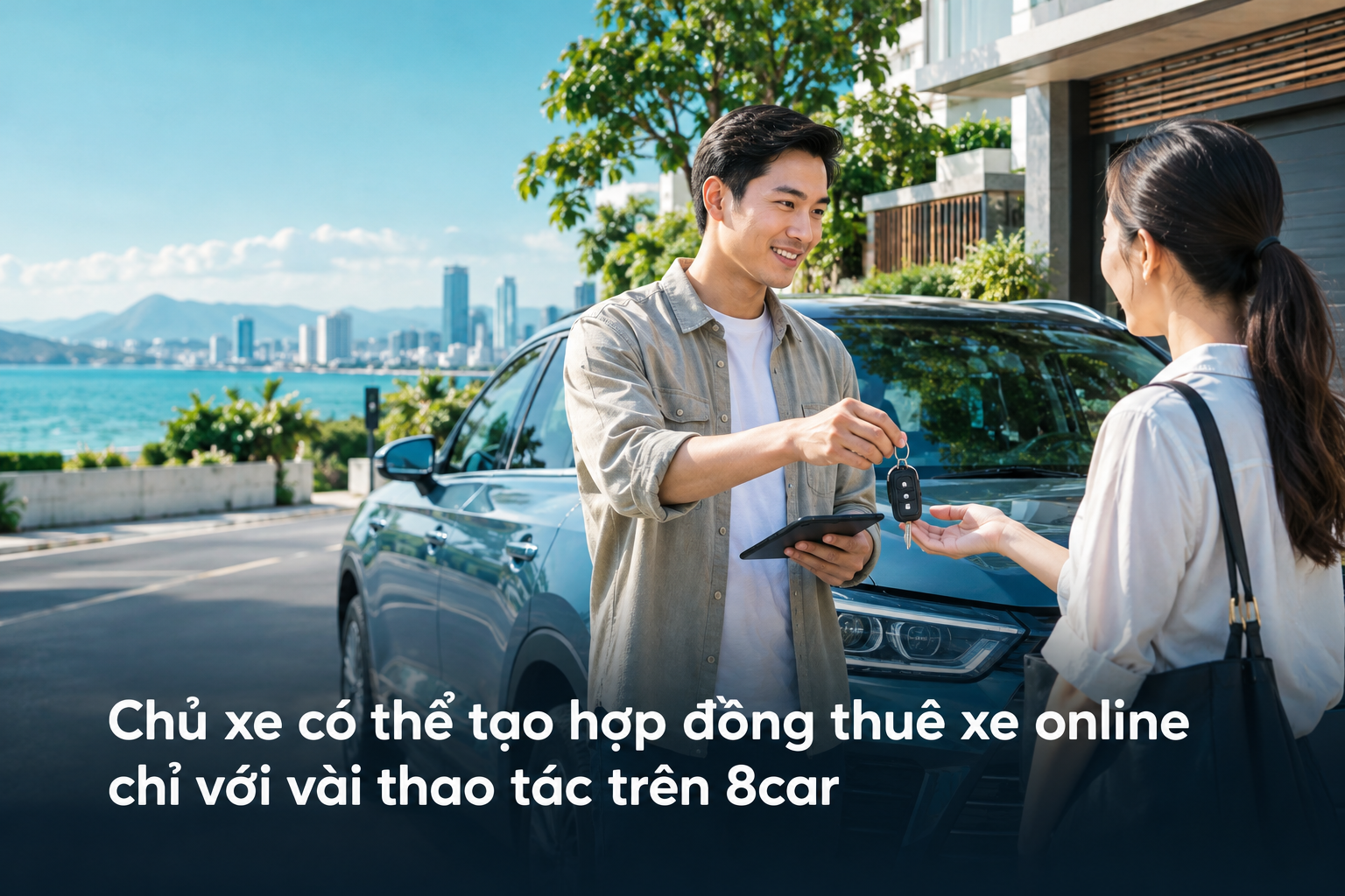 Chủ xe có thể tạo hợp đồng thuê xe online chỉ với vài thao tác trên 8car