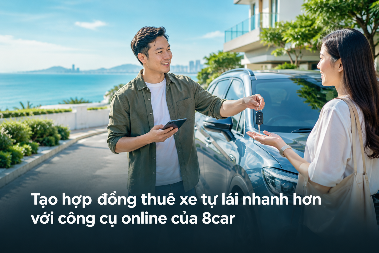 Tạo hợp đồng thuê xe tự lái nhanh hơn với công cụ online của 8car