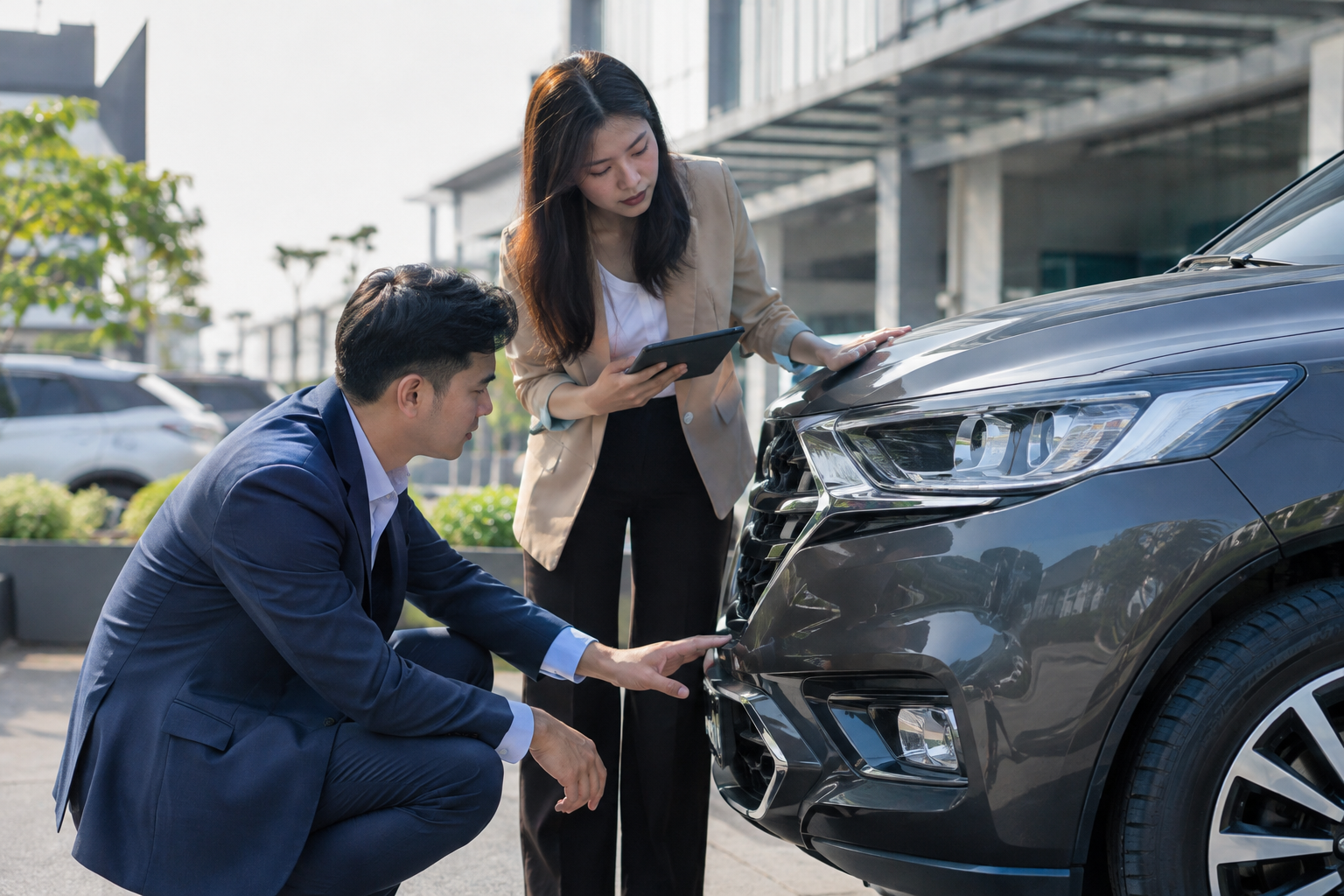 Công ty tham dự triển lãm nhiều ngày nên thuê xe như thế nào?
