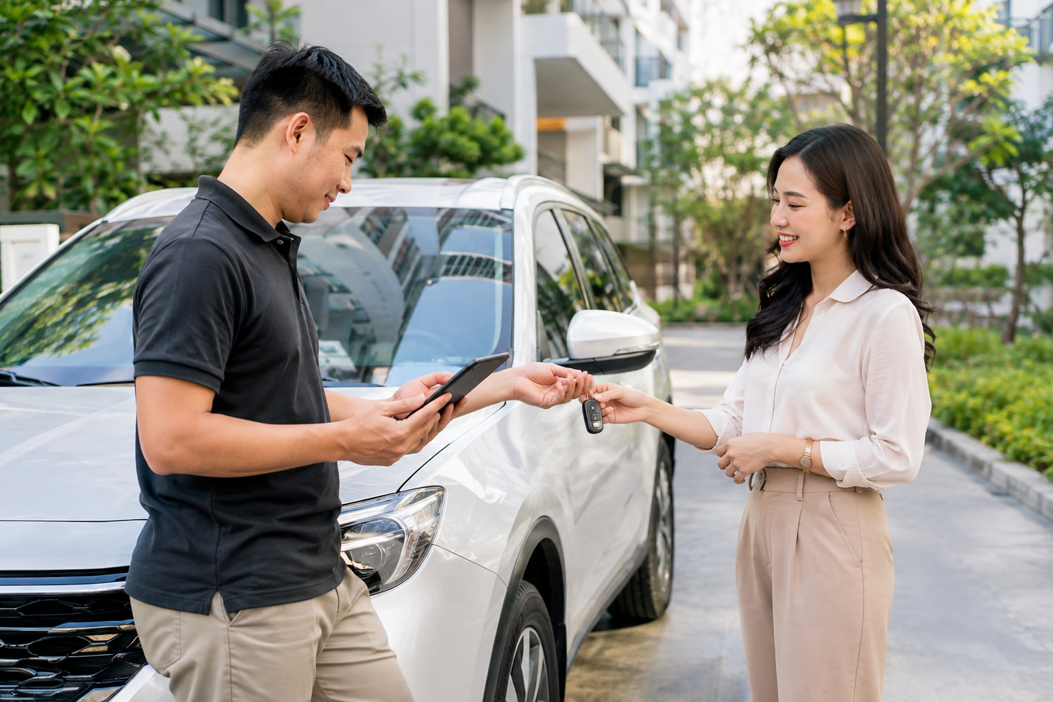 Đặt xe online, làm hợp đồng online: Quy trình thuê xe đang thay đổi