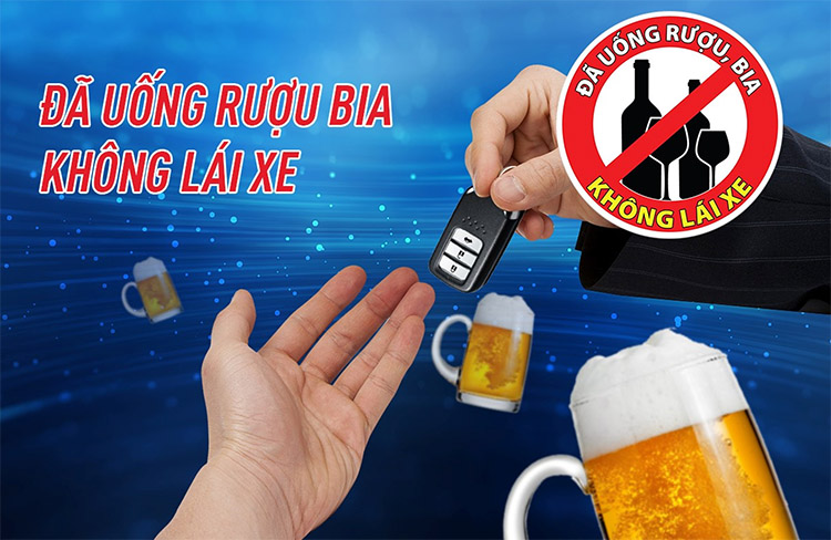 Đ&atilde; uống rượu bia tuyệt đối kh&ocirc;ng l&aacute;i xe