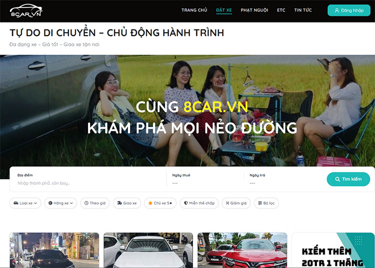 Thu&ecirc; xe tự l&aacute;i đi du lịch Sapa tại 8car